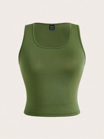 Women Solid Color Sleeveless Vest And Tapered Casual Pants Two-Piece Set