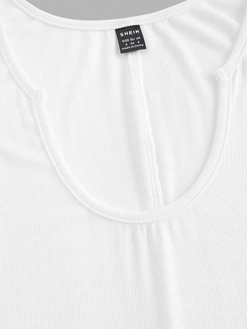 Women's 2024 Spring/Summer Solid Color Casual Sleeveless Stretchy Skinny Round Neck Bodysuit Shorts