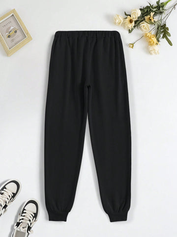 Slayr Women's Bear Print Drawstring Waist Jogger Sweatpants