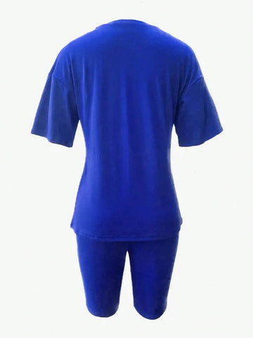 Women's Letter Printed Casual Sports Suit