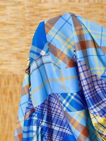 Women's Plaid Vacation Style Camisole Top And Ruffle Hem Skirt Set