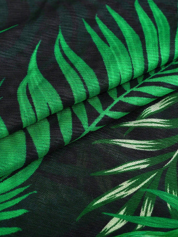 Women's Pleated Dress With Botanical Print