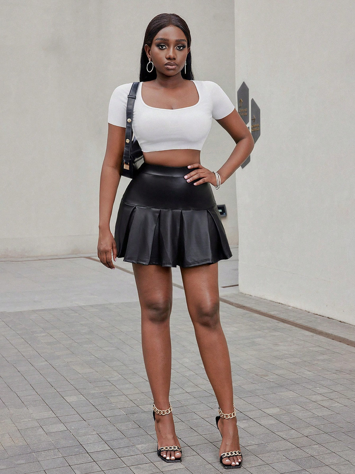 Slayr Women's Pleated Skorts With Flounced Hem