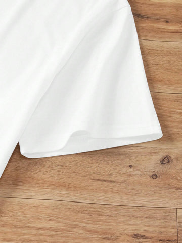 Women's Round Neck Solid Color Simple Summer Short Sleeve T-Shirt And Leggings Two-Piece Set