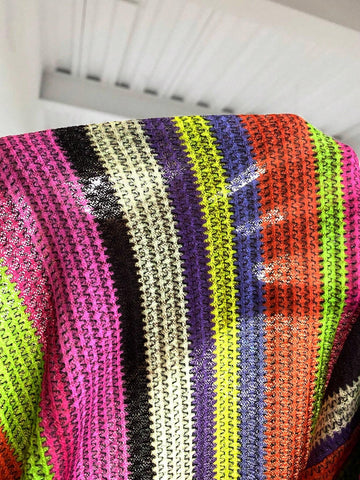 Women's Sexy Striped & Printed Slim Fit Multicolor Halter Backless Mini Dress, Summer 2024