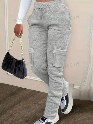 Slayr Women's Side Pocket Stacked Sweatpants