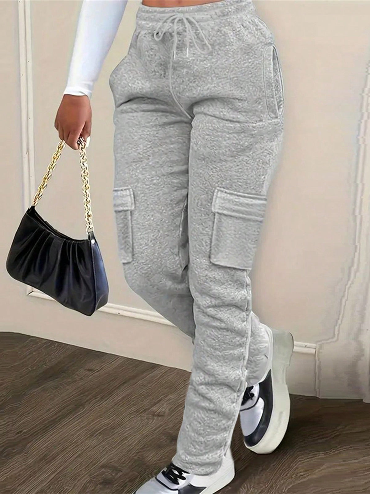 Slayr Women's Side Pocket Stacked Sweatpants