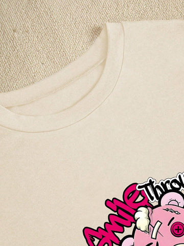 Women's Slim Fit Casual Short Sleeve T-Shirt, Summer Outfit, Leisure & Comfortable, Round Neck,