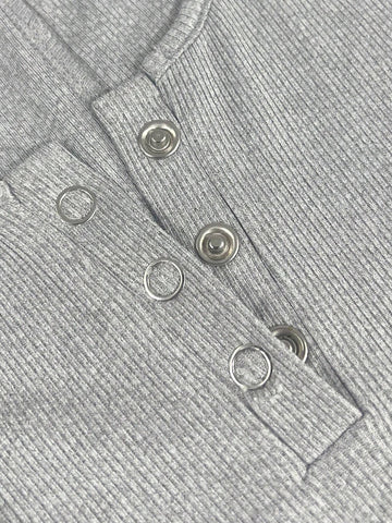 Women's Solid Color Front Button Hooded Collar Long Sleeve Form-Fitting Jumpsuit