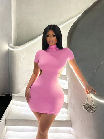 Women's Solid Color Simple Daily Backless Dress