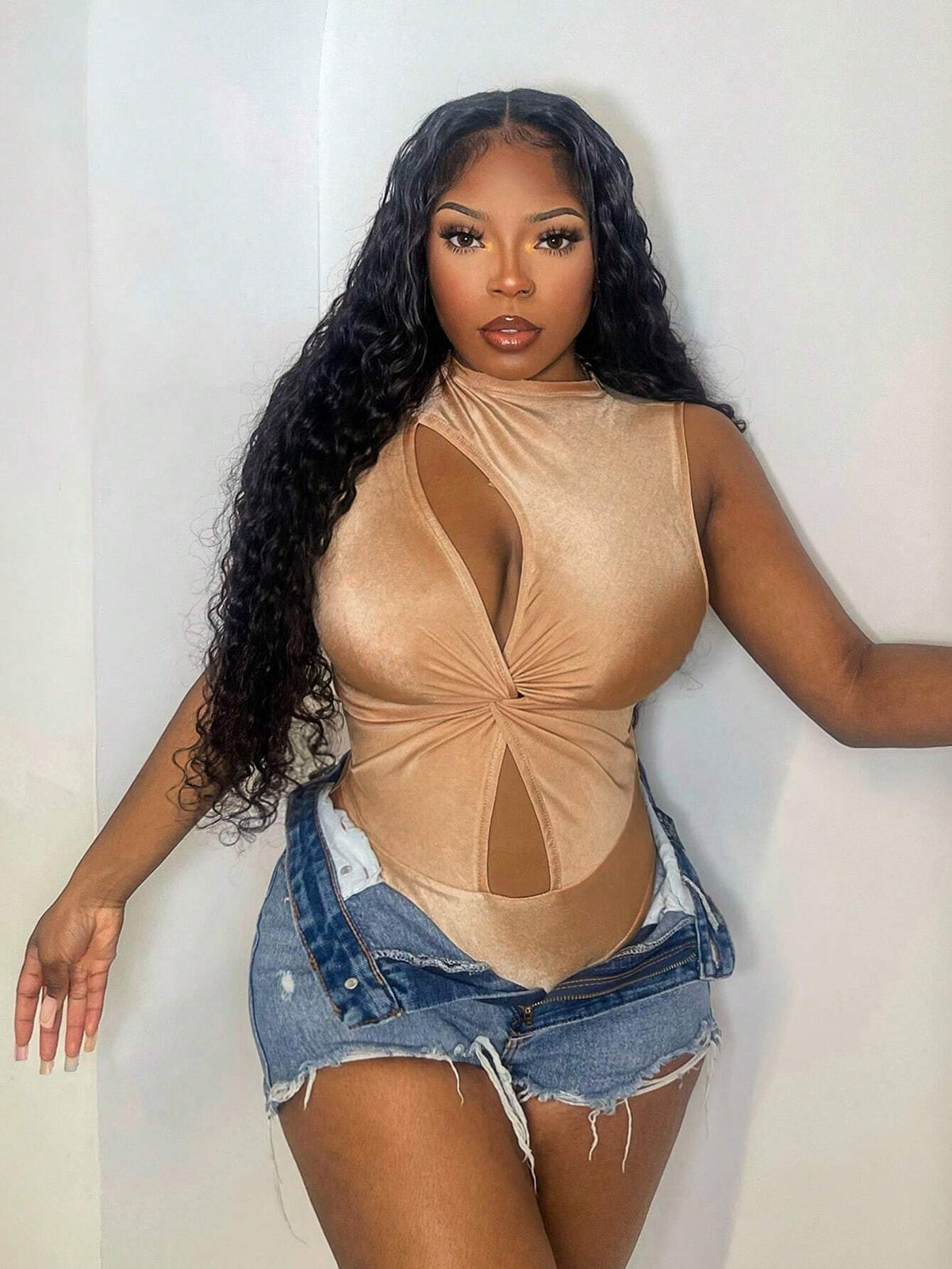 Women's Summer Sexy Sleeveless Bodysuit With Hollow Out Design