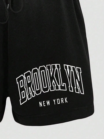 Slayr Women's Trendy Letter Print Shorts