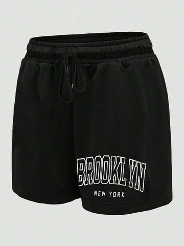 Slayr Women's Trendy Letter Print Shorts