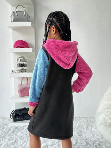 Streecool Kids Girls' Cute Sweet Ombre Pink Butterfly Puff Sleeve Mesh Patchwork Dress