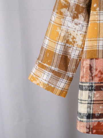 Streecool Kids Girls Ditsy Floral Casual Lace Trim Round Neck Blouse For Vacation, Suitable For Outings