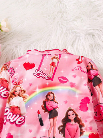 Streecool Kids Toddler Girls Sweet Y2K Princess Dress, Fitted Long Sleeve Mini Skirt, Suitable For Summer, Autumn, Winter, School, Daily Wear, Parties, Family Gatherings, Performances, Vacation, Sports, Halloween