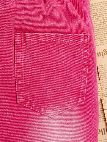 Streecool Kids Young Girls 2-Piece Set: Lace Flare Pants With Slit + Butterfly Print Distressed T-Shirt