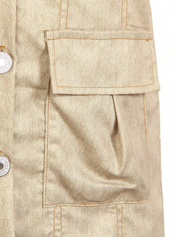 Streecool Kids Young Girls Solid Color Simple Daily Dress