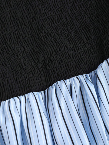 Sweetro Sweet Hot Girl Tie-Dye Collared Slimming Blouse, Patchwork Shirt Design, Long Sleeve Women Top