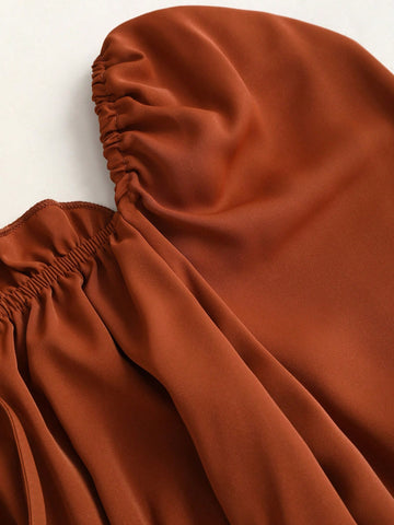 Sweetro Women Autumnal & Wintery Cute Ribbed Tie-Front Butterfly Decor Slim-Fit Long Sleeve Blouse,