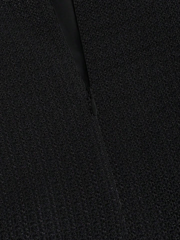 Women's Autumn Elegant Button Decor Bow Tie Belted Contrast Color Dress