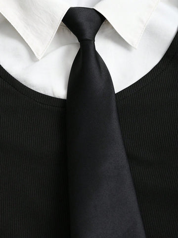 Sweetro Women's Elegant Academy Style Collar Patchwork Long Sleeve Shirt, Autumn/Winter