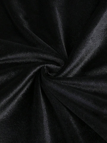 Women's Fashionable Solid Color Batwing Sleeve Tie Waist Dress, Autumn