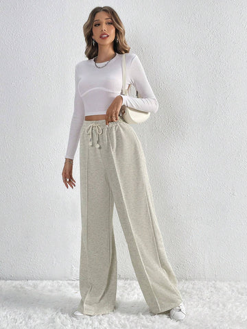 Tall Drawstring Waist Wide Leg Sweatpants