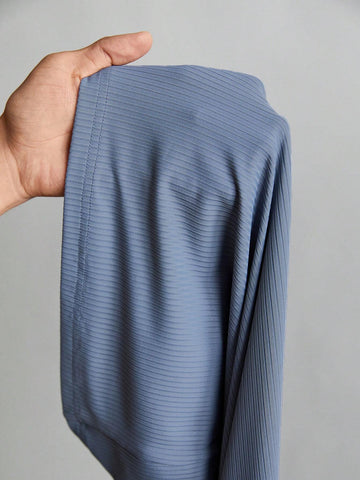 Tall Elastic Waist Ribbed Knit Wide-Leg Pants For Casual And Comfortable Wear At Home