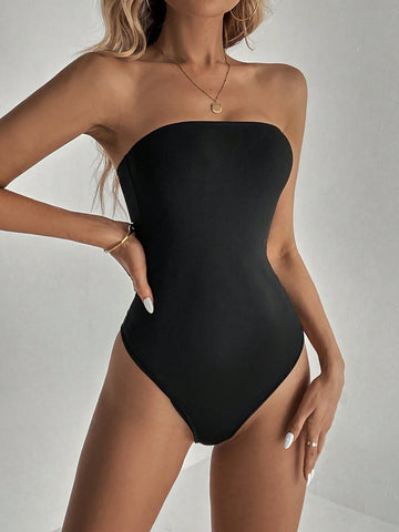 Solid Tube Summer Women Bodysuit