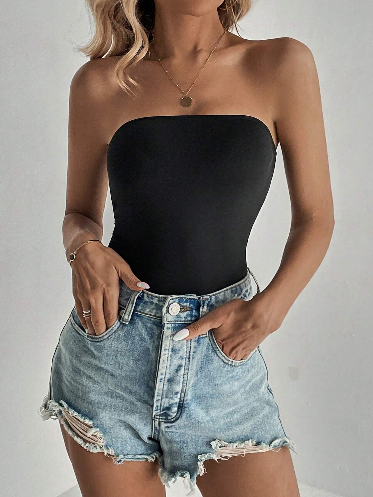 Solid Tube Summer Women Bodysuit