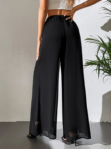 Tall Solid Wide Leg Pants