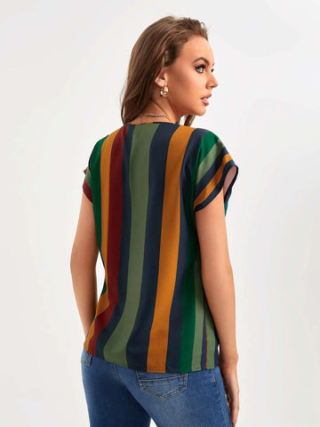 Tall Striped Print Top