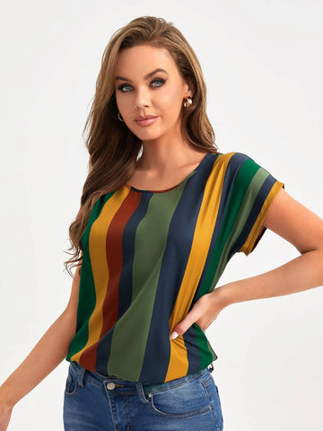 Tall Striped Print Top