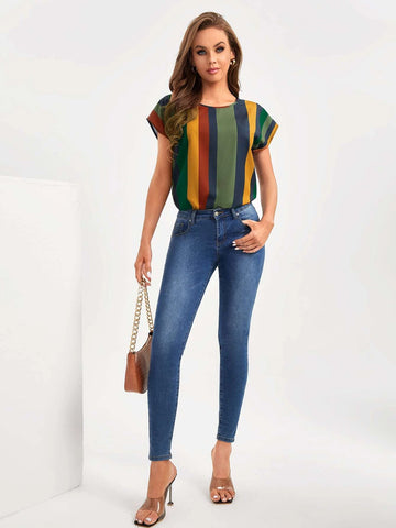 Tall Striped Print Top