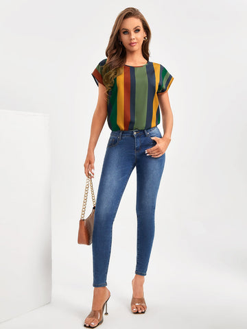 Tall Striped Print Top