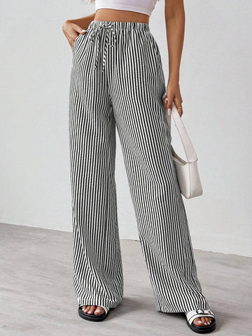 Tall Striped & Printed Casual Daily Wear Women Spring/Summer Long Pants