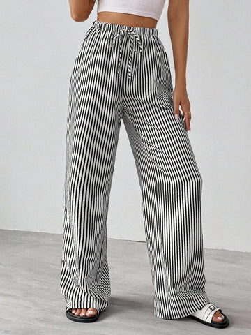 Tall Striped & Printed Casual Daily Wear Women Spring/Summer Long Pants