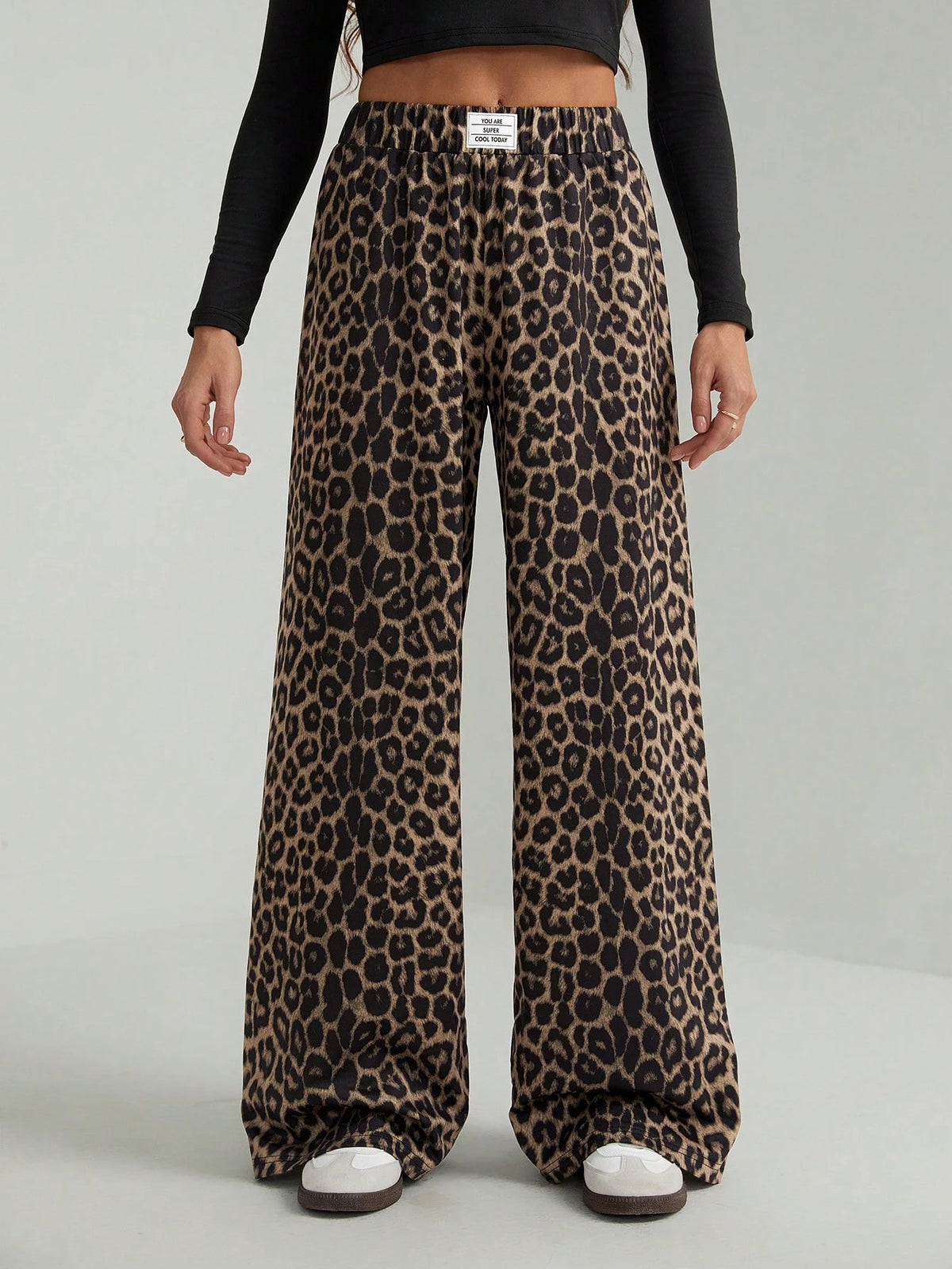 Tall Women Leopard Print Casual Lounge Pants
