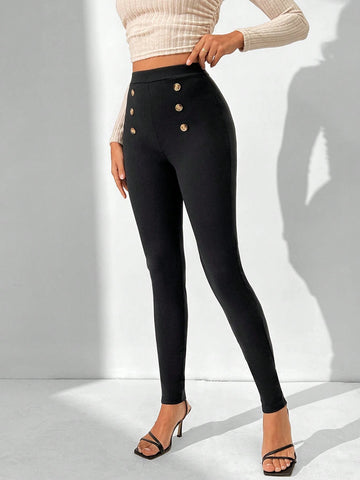 Tall Women's Double Breasted Decorated Pants