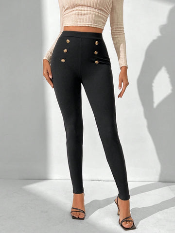 Tall Women's Double Breasted Decorated Pants