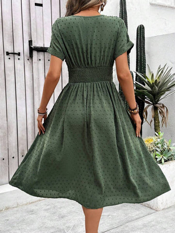 Tall Women's Holiday Leisure Solid Color Cinched Waist Dress Maxi Women Outfit