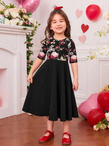 Toddler Girls Floral Print Dress