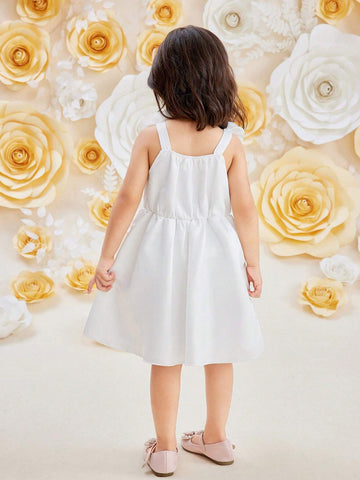 Toddler Girls' Floral Print Sleeveless Princess Dress, Ball Gown