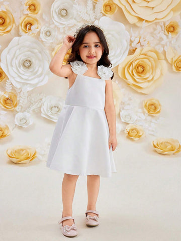 Toddler Girls' Floral Print Sleeveless Princess Dress, Ball Gown