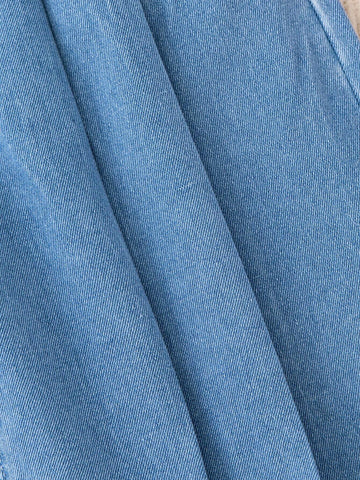 Toddler Girls' Pleated Blue Denim Wide Leg Pants