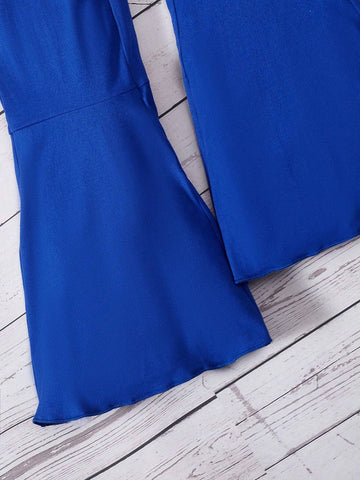 Tween Girl Twist Front Tank Top & Flare Leg Pants Set