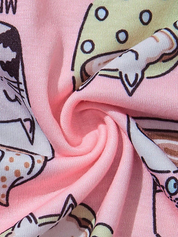 Cartoon Graphic Tee & Pants