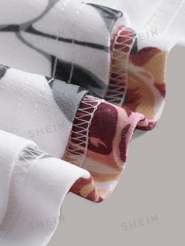 Unity Floral Print Flare Skirt