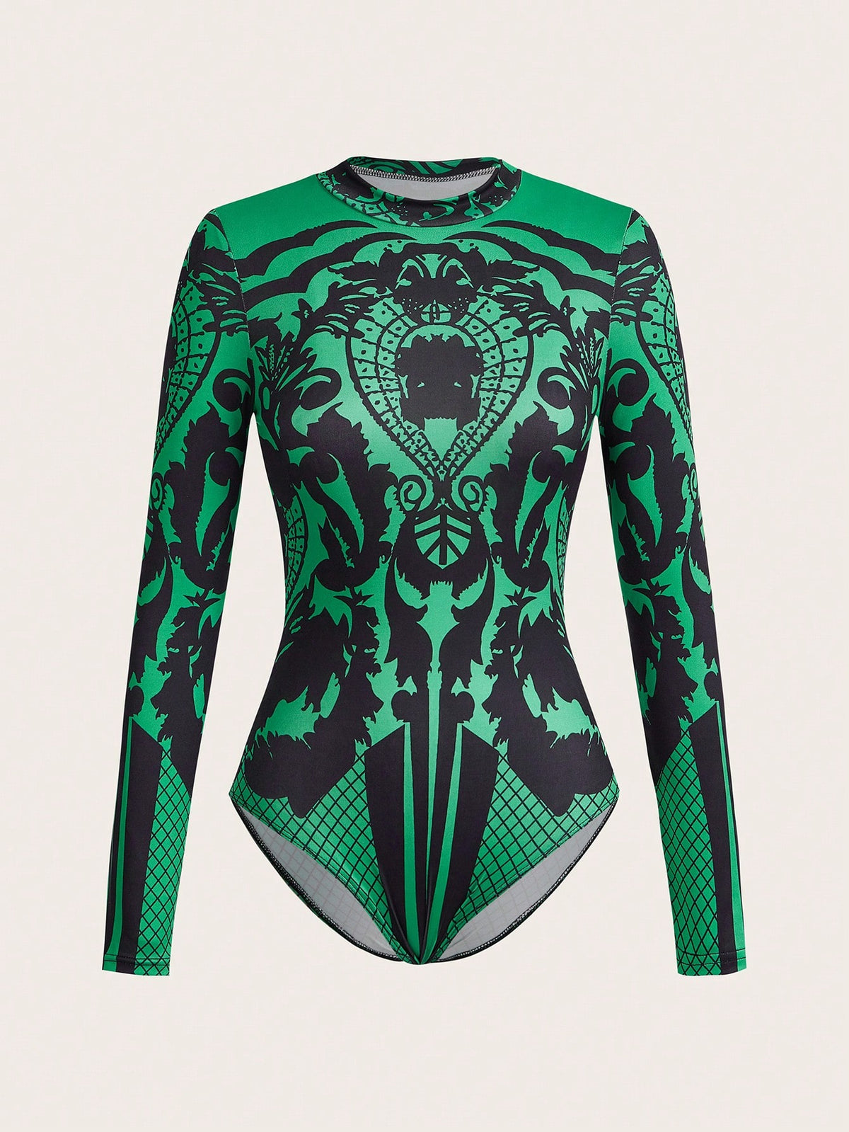 Printed Long Sleeve Bodysuit